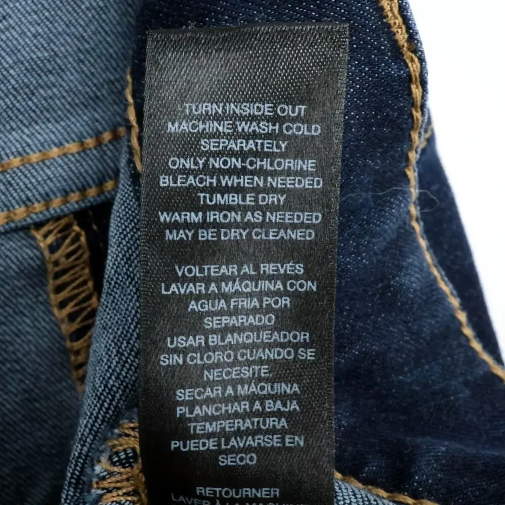 Chicos Jeans 3 Womens XL 16 Wide Leg Cropped Blue Stretch Denim Black Label - Picture 12 of 14